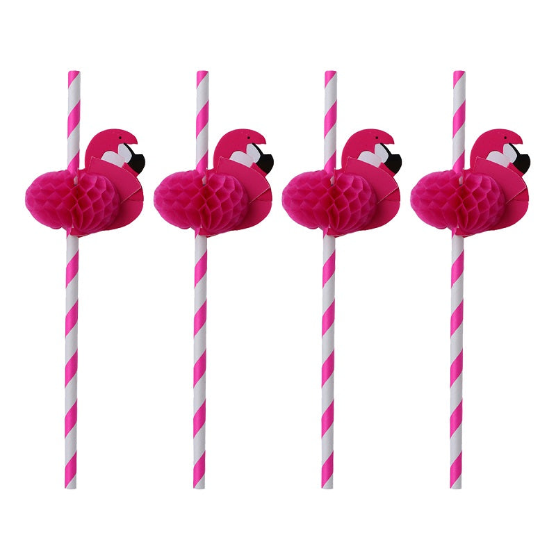Flamingo Honeycomb Straws (20 pack) – Ruby Rabbit