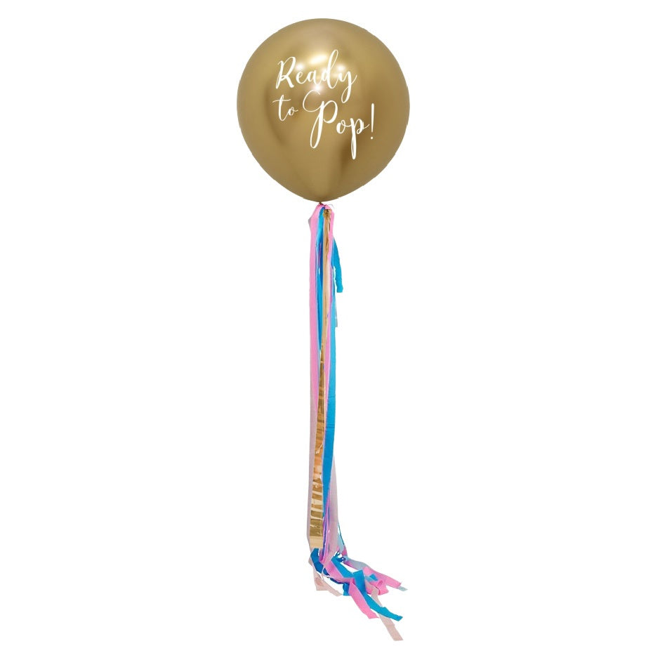INFLATED Gender Reveal Gold Balloon (PICKUP)