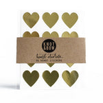 Gold Heart Stickers (36 pack)