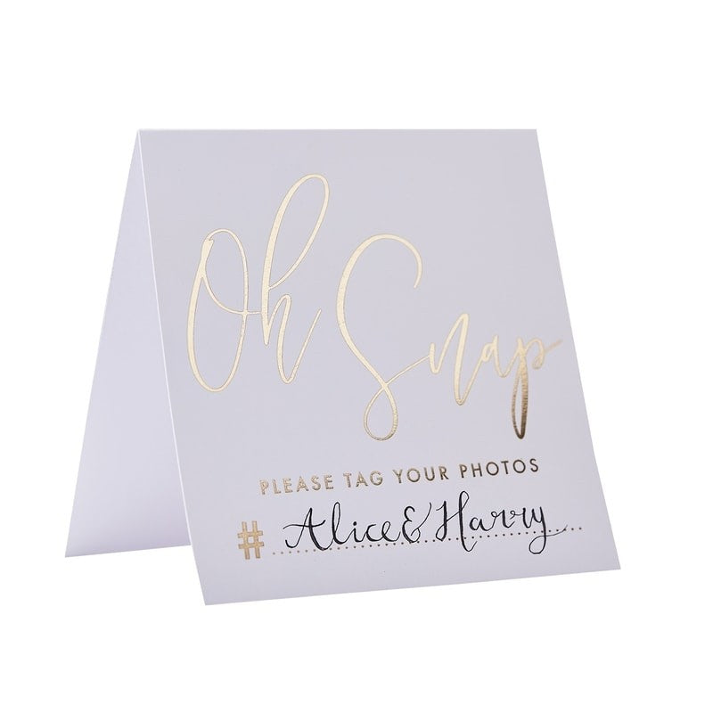 Gold Instagram Tent Cards (5 pack)