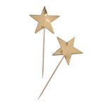 Gold Star Cupcake Toppers (10 pack)