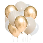 INFLATED Gold & White Balloon Bouquet (PICKUP)