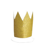 Mini Gold Glitter Crowns (4 pack)