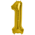 Gold Giant Number Balloon