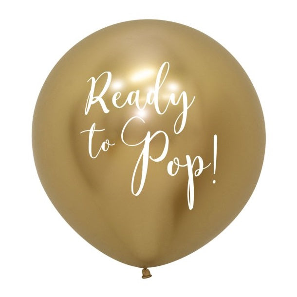 Gold Ready to Pop 60cm Balloon