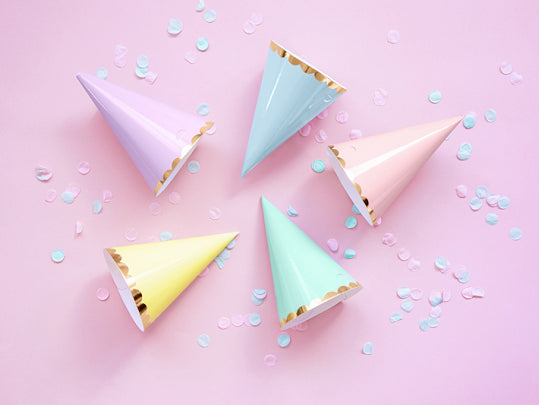 Pastel Party Hats (6 pack)