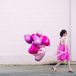 Magenta Foil Heart Balloon