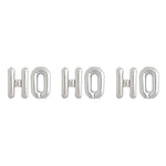 Silver 'HO HO HO' Balloons