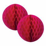 Magenta Honeycomb Balls 15cm (2 pack)
