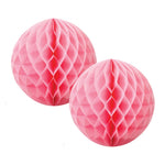 Pink Honeycomb Balls 15cm (2 pack)