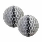 Silver Honeycomb Balls 15cm (2 pack)