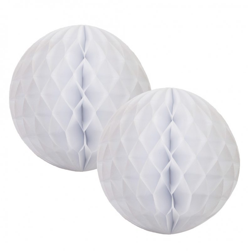 White Honeycomb Balls 15cm (2 pack)