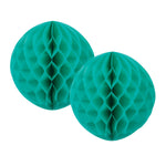 Turquoise Honeycomb Balls 15cm (2 pack)