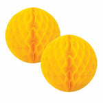 Yellow Honeycomb Balls 15cm (2 pack)
