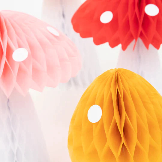 Honeycomb Toadstool Decorations (10 pack)