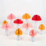 Honeycomb Toadstool Decorations (10 pack)