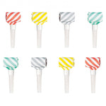 Pastel Striped Party Blowouts (8 pack)