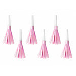 Pink Fringed Party Horns (6 pack)