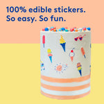 Ice Cream Social Edible Decorating Stickers (24 pack)