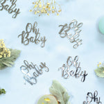 Silver 'Oh Baby' Jumbo Confetti