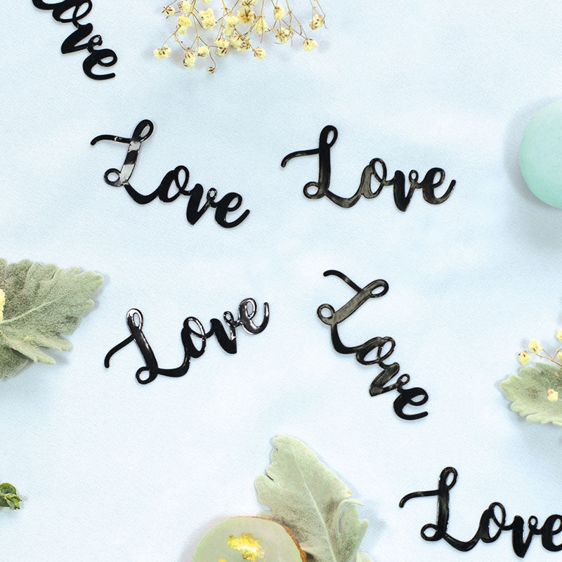 Black 'Love' Jumbo Confetti