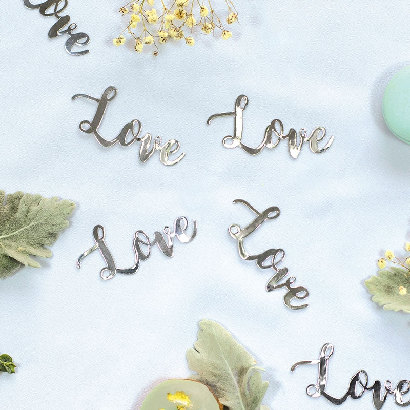 Silver 'Love' Jumbo Confetti