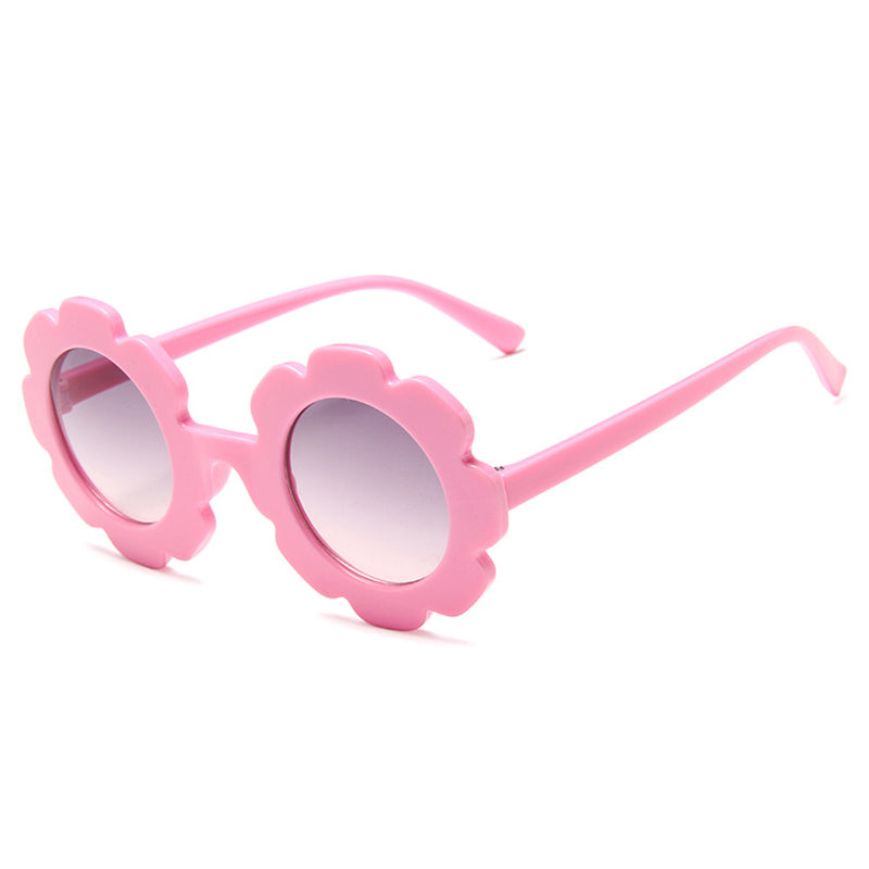 Kids Pink Flower Sunglasses