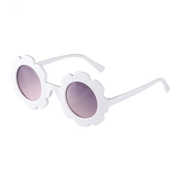 Kids White Flower Sunglasses
