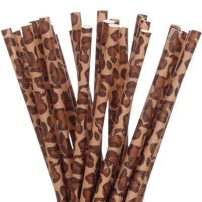 Leopard Print Straws (25 pack)