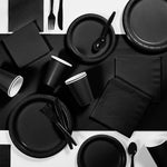 Black Velvet Dessert Plates (24 bulk pack)