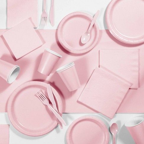 Pale Pink Dessert Plates (24 bulk pack)