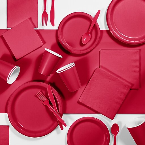 Red Dessert Plates (24 bulk pack)