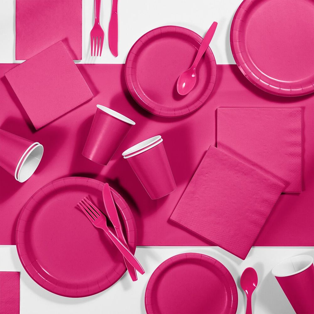 Hot Pink Plates (24 bulk pack)