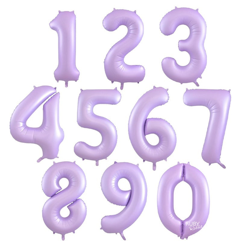 Matte Lilac Giant Number Balloon – Ruby Rabbit