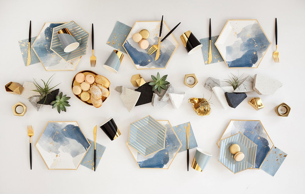Malibu Blue Watercolour Plates (8 pack)