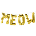 Gold 'MEOW' Balloons