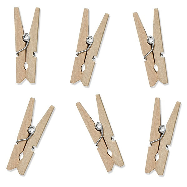Natural Mini Wooden Pegs (20 pack)