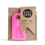 Neon Pink Party Bag Tags (10 pack)