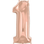 INFLATED Rose Gold Giant Number Balloon (PICKUP)