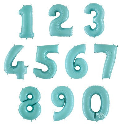 Pastel Blue Giant Number Balloon (5, 8, 9, 0 left!)