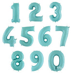Pastel Blue Giant Number Balloon (5, 8, 9, 0 left!)