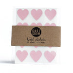 Pale Pink Heart Stickers (36 pack)