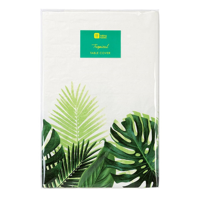 Tropical Palm Leaf Paper Tablecloth