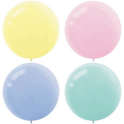 Pastel 60cm Round Balloons (4 pack)