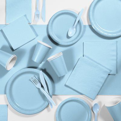 Pale Blue Plates (24 bulk pack)