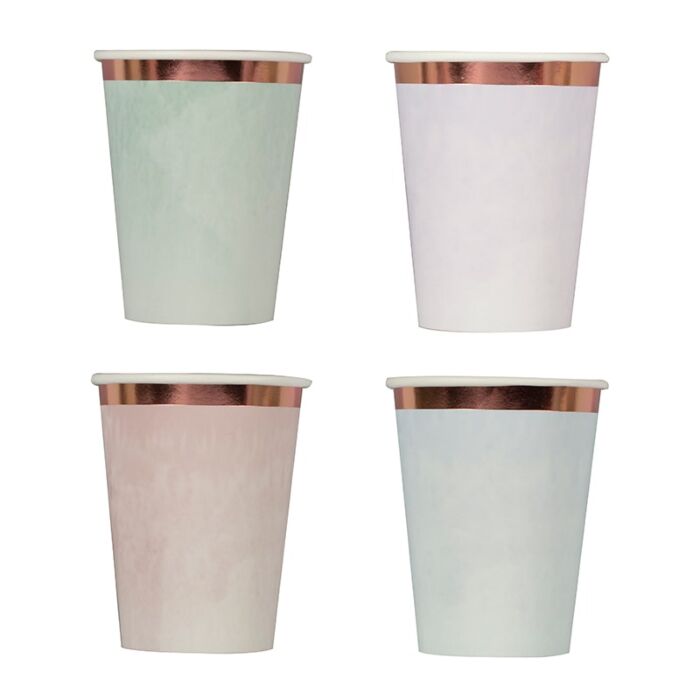 Pastel Watercolour Cups (8 pack)