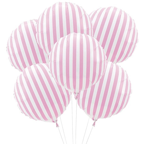 Pink & White Stripe Balloon