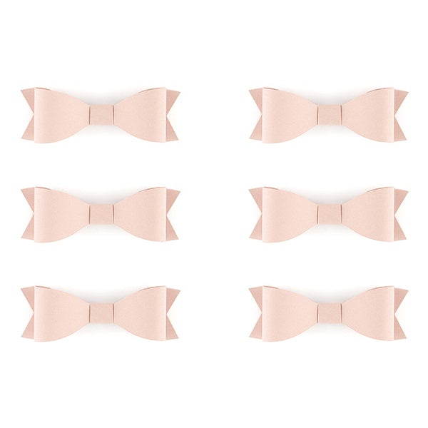 Powder Pink Paper Bows (6 pack)