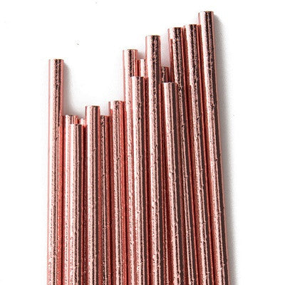 Rose Gold Foil Straws (25 pack)