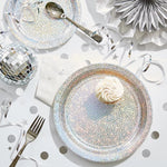 Prismatic Silver Dessert Plates (8 pack)